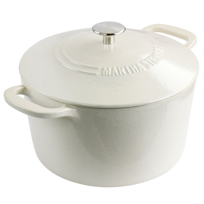 Martha Stewart 7 Quarts qt. NonStick Enameled Cast Iron Round Dutch